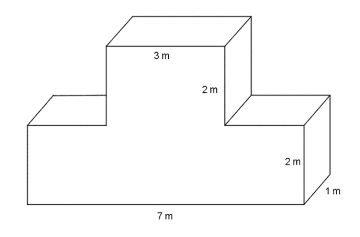 Figuren består av to rette, firkantede prismer og ser ut som en "seierspall". Det nederste prismet har dimensjoner 7 m, 1 m og 2 m. Det øverste har dimensjoner 3 m, 1 m og 2 m.
